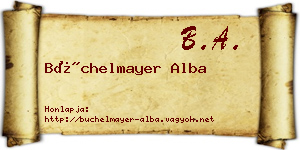 Büchelmayer Alba névjegykártya